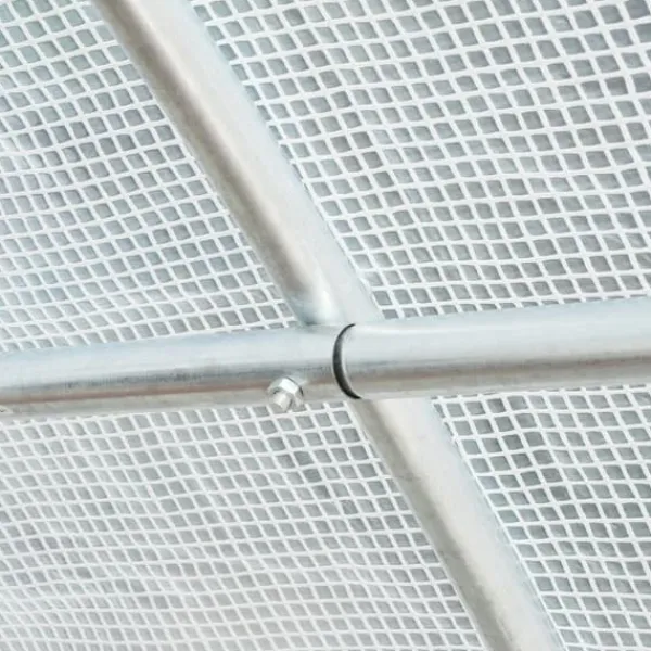 Drivhus^Erstatningsfolie 600x300x200 cm, frontdør & 12 vinduer, rivestærk UV-PE – drivhustunnel, hvid