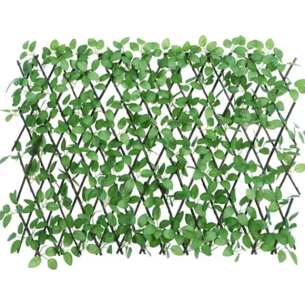 Buer, Spalier, Lysthuse Uden Tag^Espalier med kunstig vedbend - Udvideligt hegn | Størrelse: 180x65 cm | Farve: Grøn