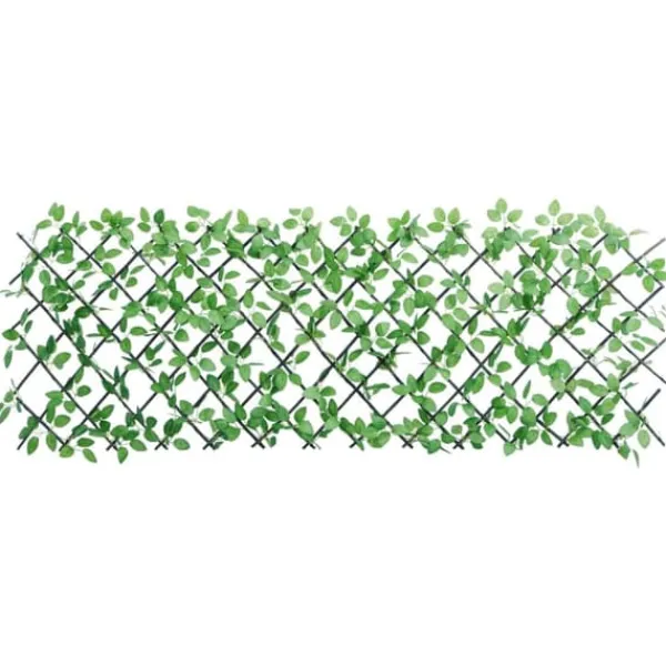 Buer, Spalier, Lysthuse Uden Tag^Espalier med kunstig vedbend - Udvideligt hegn | Størrelse: 180x65 cm | Farve: Grøn