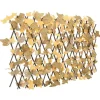 Espalier med kunstige ahornblade - Udvidelig | Farve: Orange | Størrelse: 180x60 cm Buer, Spalier, Lysthuse Uden Tag