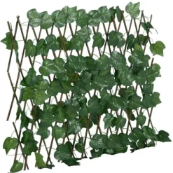 Buer, Spalier, Lysthuse Uden Tag^Espalier med kunstige vinblade - Udvidelig grøn | Størrelse: 190x60 cm