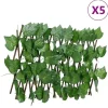 Buer, Spalier, Lysthuse Uden Tag^Espalier med kunstige vinblade - Udvideligt hegn | Størrelse: 180x20 cm | Farve: Grøn
