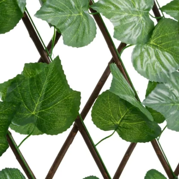 Online Espalier med kunstige vinblade - Udvideligt & robust | Farve: Grøn | Størrelse: 180x20 cm Buer, Spalier, Lysthuse Uden Tag