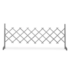 Buer, Spalier, Lysthuse Uden Tag^Espalier Skærm, Udtrækkelig, 73x28x23-185 cm, Grå