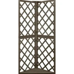 Online Espalier til hjørne 50x50x145 cm massivt grantræ grå - Espalier Til Hjørne - Espalierer Til Hjørne - Home & Living Buer, Spalier, Lysthuse Uden Tag