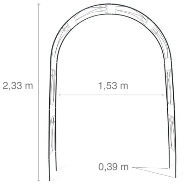 Buer, Spalier, Lysthuse Uden Tag^Espalier, 153x39x233 cm, Grøn