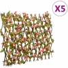 Best Espalierer med kunstig vedbend - Udvideligt hegn | Farve: Pink | Størrelse: 180x60 cm Buer, Spalier, Lysthuse Uden Tag
