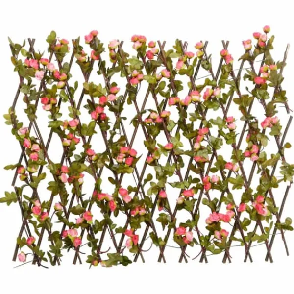 Best Espalierer med kunstig vedbend - Udvideligt hegn | Farve: Pink | Størrelse: 180x60 cm Buer, Spalier, Lysthuse Uden Tag