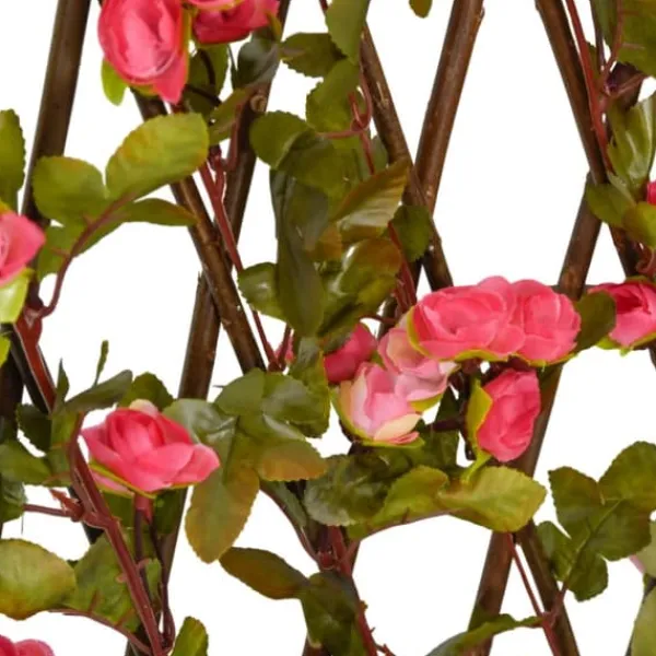 Best Espalierer med kunstig vedbend - Udvideligt hegn | Farve: Pink | Størrelse: 180x60 cm Buer, Spalier, Lysthuse Uden Tag