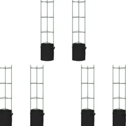 New Espalierer med planteposer - Justerbare tomatstativer | Størrelse: 154 cm | Materiale: Stål og PP | Antal: 6 stk. Krukker & Plantebeholdere