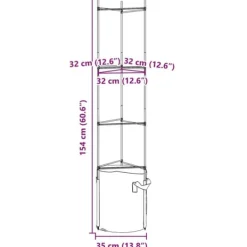 New Espalierer med planteposer - Justerbare tomatstativer | Størrelse: 154 cm | Materiale: Stål og PP | Antal: 6 stk. Krukker & Plantebeholdere