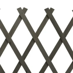 Buer, Spalier, Lysthuse Uden Tag^Espalierhegn i massivt fyrretræ - Udvideligt havehegn | Størrelse: 120x60 cm | Farve: Grå