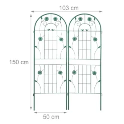 Espalier-sæt, 150x103x2 cm, Grøn Buer, Spalier, Lysthuse Uden Tag