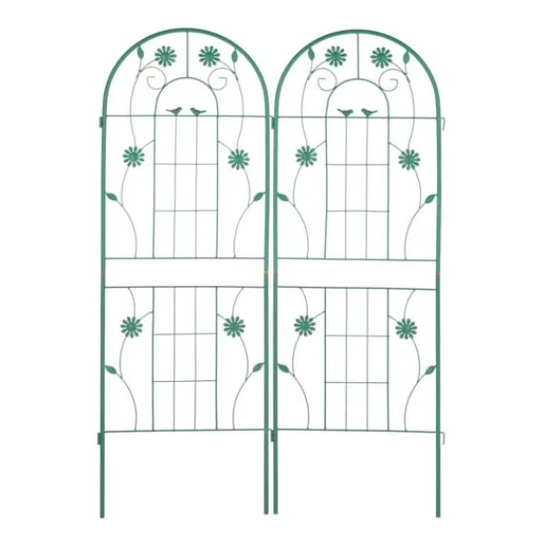 Espalier-sæt, 150x103x2 cm, Grøn Buer, Spalier, Lysthuse Uden Tag