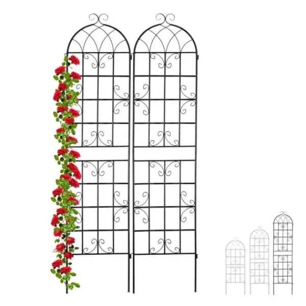 Buer, Spalier, Lysthuse Uden Tag^Espalier-sæt, 150x50x1,5 cm, Sort