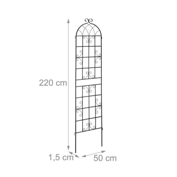 Buer, Spalier, Lysthuse Uden Tag^Espalier-sæt, 150x50x1,5 cm, Sort