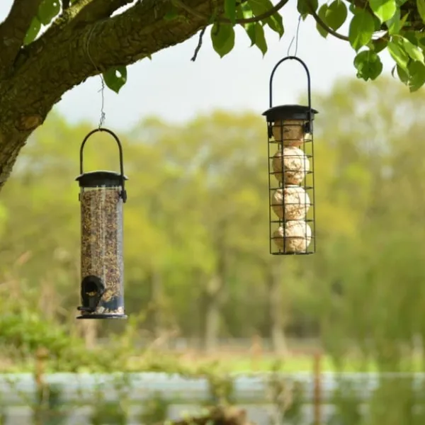 Til Fugle & Småvildt^Esschert Design Frøsilo Sort