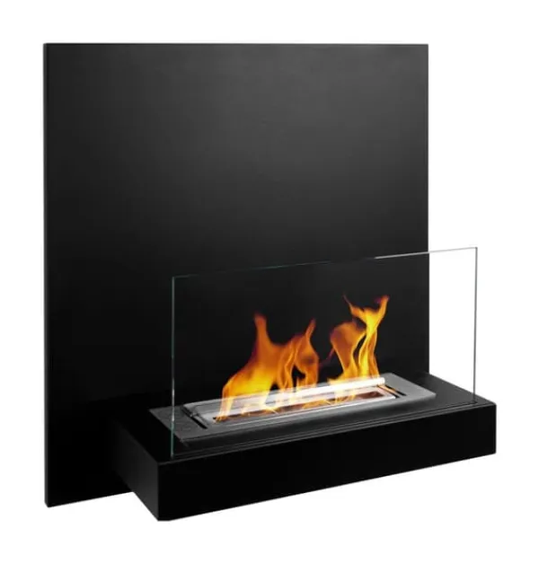 Pejse^Ethanol pejs Bio-pejs Hængende bio-pejs BORD Bioethanolbrænder 45 cm x 47 cm x 16,5 cm med glas kan bruges som skrivebræt økologisk pejs