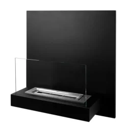 Pejse^Ethanol pejs Bio-pejs Hængende bio-pejs BORD Bioethanolbrænder 45 cm x 47 cm x 16,5 cm med glas kan bruges som skrivebræt økologisk pejs