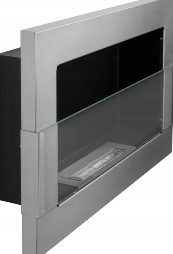 Best Ethanol pejs med glas pejse Bio-pejs hængende Bio pejs Bioethanol brænder 65 x 40 x 12 cm INOX økologisk pejs Pejse