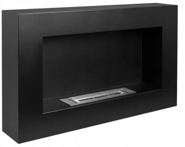 Pejse^Ethanol pejse Pejse Bio-pejs hængende Bio pejs Bioethanol brænder 65 cm x 40 cm x 12 cm BOX Mat sort økologisk pejs