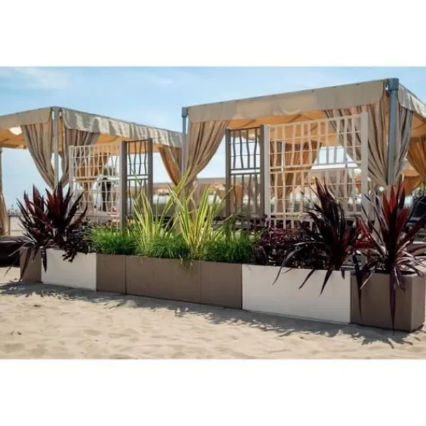 Krukker & Plantebeholdere^Ethica rektangulär blomlåda 80 cm taupe