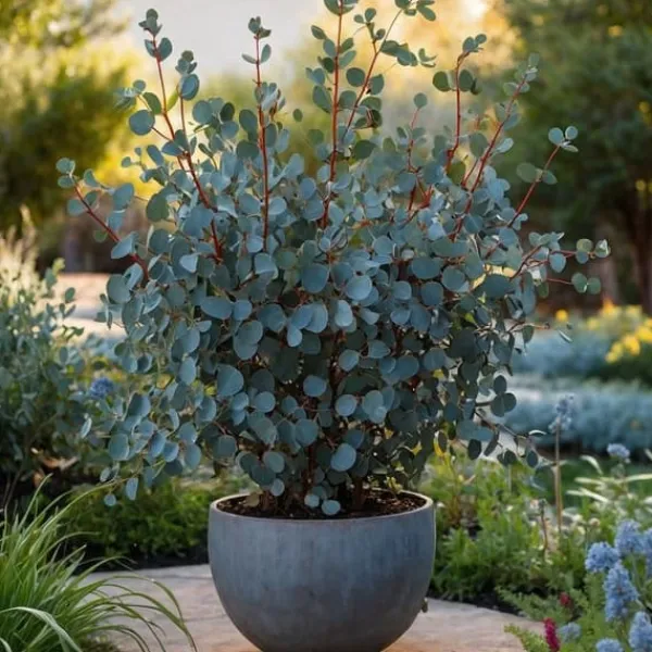 New Eukalyptus - Sæt med 2 - Eucalyptus 'Silver Dollar' - Højde 90-110cm - ⌀19cm Krukkeplanter Indendørs