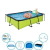Discount EXIT Swimming Pool Lime - Rammebassin 300x200x65 cm - Swimming Pool Super Set Pooler