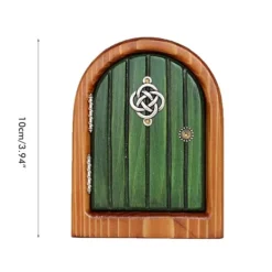 Fairy Dörr för träd Miniatyr Fairy Trädgård Utomhusdekor Tillbehör Gård Konst Skulptur Dekoration för barnrum Väggträd Havedekorationer