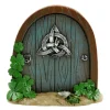 Sale Fairy Dörr för träd Miniatyr Fairy Trädgård Utomhusdekor Tillbehör Gård Konst Skulptur Dekoration för barnrum Väggträd Havedekorationer