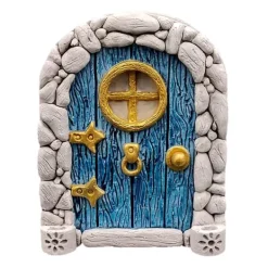 Online Fairy Dörr för träd Miniatyr Fairy Trädgård Utomhusdekor Tillbehör Gård Konst Skulptur Dekoration för barnrum Väggträd Havedekorationer