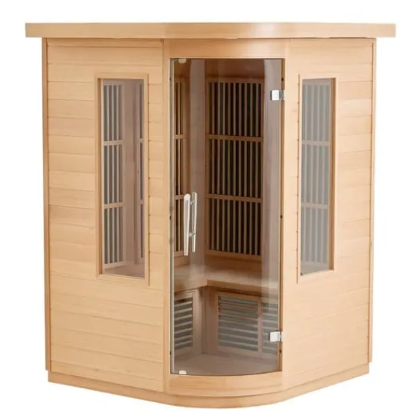 New Far Infrared Træ Sauna til Hjemmet, Spa til 2 Personer, 1850W, Effektiv og Energibesparende Sauna