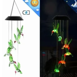 Clearance Farveskiftende Solar LED Wind Chimes Lys til have og balkon Vinddekoration