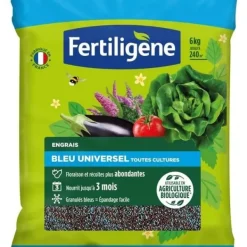 Clearance FERTILIGENE FBLEUBIO6 - Universal Blå Gødning 6 kg - Rigelig blomstring og høst - Nærer i op til 3 måneder - Til 240m² Gødningsmidler