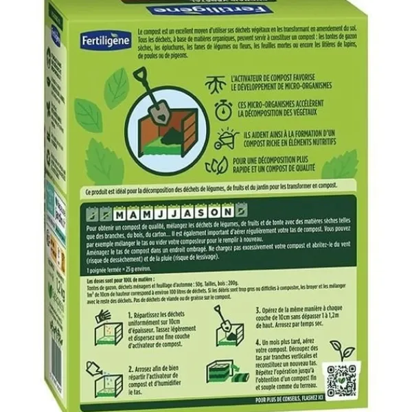 Best FERTILIGENE kompostaktivator - FACOMP12 - 1,2 kg - Fremskynder nedbrydningen af affald Kompostering