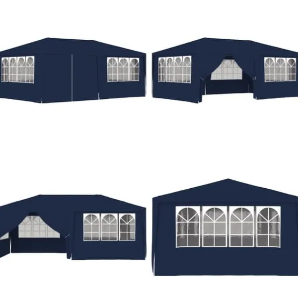 Telte & Lysthuse^Festtelt med sidevægge 4x6 m 90 g/m² blå - Festtelt - Festtelte - Home & Living