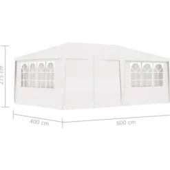 Telte & Lysthuse^Festtelt med sidevægge 4x6 m 90 g/m² hvid - Festtelt - Festtelte - Home & Living