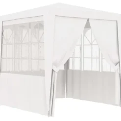 Telte & Lysthuse^Festtelt med sidevægge 2,5x2,5 m 90 g/m² hvid - Festtelt - Festtelte - Home & Living