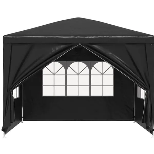 Hot Festtelt 3x3 m - Vandafvisende, UV-bestandigt | Farve: Antracitgrå Telte & Lysthuse