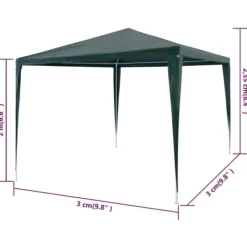 Outlet Festtelt 3x3 m PE grøn - Havetelt - Havetelte - Home & Living Telte & Lysthuse