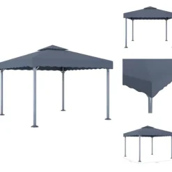New Festtelte & havepavilloner - Living pavillon 300x300 cm aluminium antracitgrå Telte & Lysthuse
