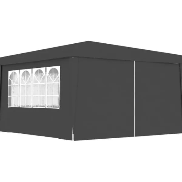 Telte & Lysthuse^Festtelte & havepavilloner - Living festtelt med sidevægge 4x4 m 90 g/m² antracitgrå