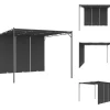 Best Festtelte & havepavilloner - Living havepavillon med gardin 3x3x2,25m antracitgrå Buer, Spalier, Lysthuse Uden Tag