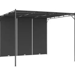 Best Festtelte & havepavilloner - Living havepavillon med gardin 3x3x2,25m antracitgrå Buer, Spalier, Lysthuse Uden Tag