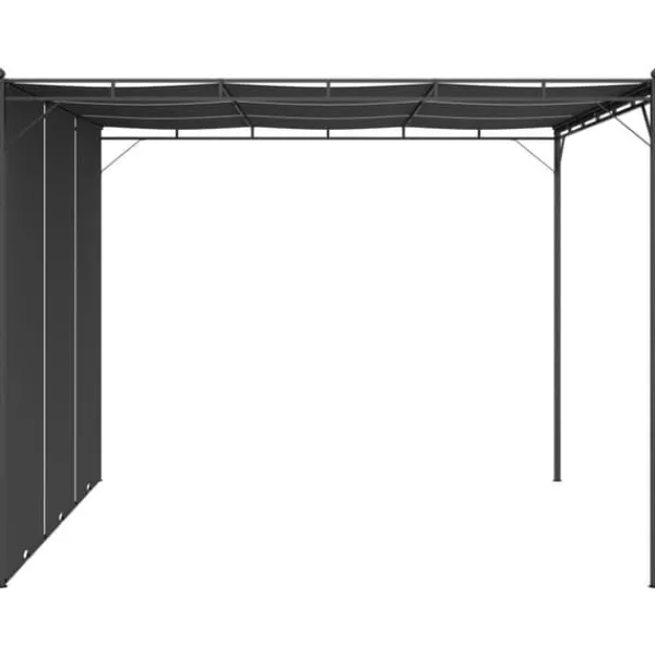 Best Festtelte & havepavilloner - Living havepavillon med gardin 3x3x2,25m antracitgrå Buer, Spalier, Lysthuse Uden Tag