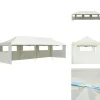 Online Festtelte & havepavilloner - Living pop op-festtelt 3x9 m 5 sidevægge foldbart cremefarvet Telte & Lysthuse
