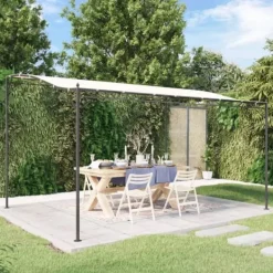 Telte & Lysthuse^Festtelte & havepavilloner - Living baldakin 4x3 m 180 g/m² stof og stål cremefarvet