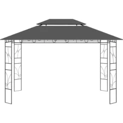 Discount Festtelte & havepavilloner - Living pavillon 4x3x2,7 m 160 g/m² antracitgrå Telte & Lysthuse