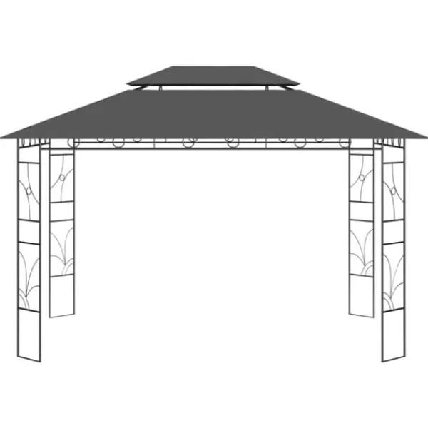 Discount Festtelte & havepavilloner - Living pavillon 4x3x2,7 m 160 g/m² antracitgrå Telte & Lysthuse