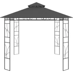 Discount Festtelte & havepavilloner - Living pavillon 4x3x2,7 m 160 g/m² antracitgrå Telte & Lysthuse